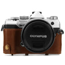 MegaGear Olympus OM-D E-M5 Mark III (14-150mm) Ever Ready Top Grain Leather Camare Case and Strap