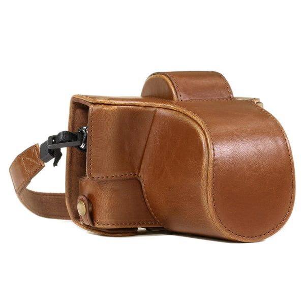 MegaGear Olympus PEN E-PL8 Ever Ready Leather Camera Case and Strap