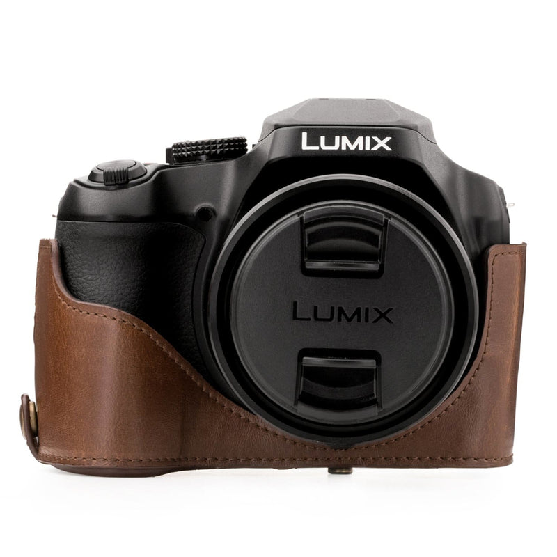 MegaGear Panasonic Lumix DC-FZ80, DC-FZ82 Ever Ready Leather Camera Case and Strap