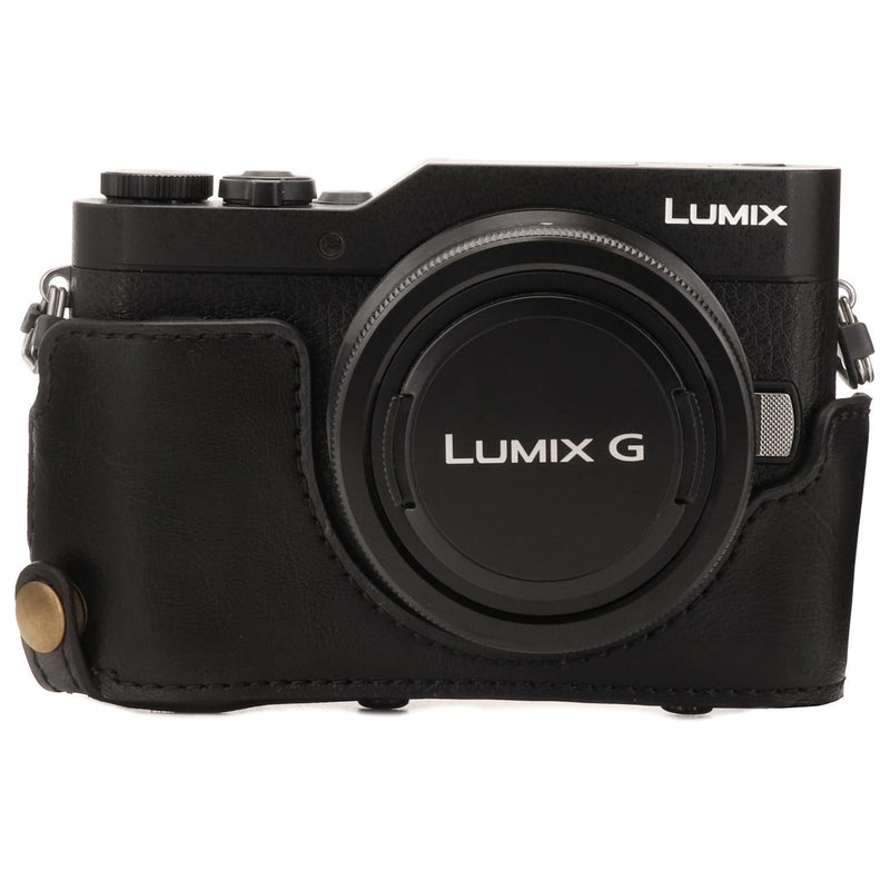 MegaGear Panasonic Lumix DC-GX950, DC-GF10, DC-GX900 (12-32mm) Ever Ready Leather Camera Case and Strap