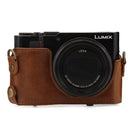 MegaGear Panasonic Lumix DC-ZS200, DC-TZ200, DMC-ZS100, DMC-TZ100 Ever Ready Top Grain Leather Camera Case and Strap