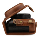 MegaGear Panasonic Lumix DC-ZS200, DC-TZ200, DMC-ZS100, DMC-TZ100 Ever Ready Top Grain Leather Camera Case and Strap