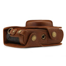 MegaGear Panasonic Lumix DC-ZS200, DC-TZ200, DMC-ZS100, DMC-TZ100 Ever Ready Top Grain Leather Camera Case and Strap