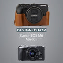 MegaGear Canon EOS M6 Mark II (15-45mm) Ever Ready Leather Camera Case