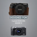 MegaGear Canon EOS M6 Mark II (15-45mm) Ever Ready Leather Camera Case