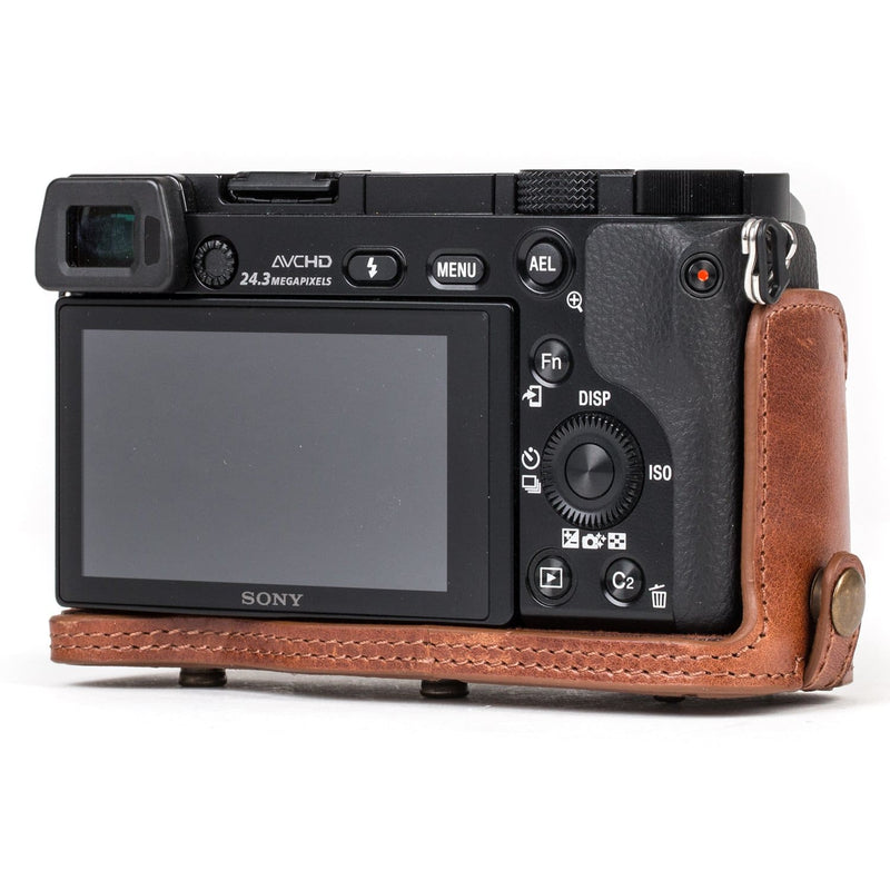 MegaGear Sony Alpha A6500 (16-50 mm) Ever Ready Top Grain Leather Camera Case and Strap