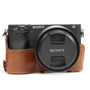 MegaGear Sony Alpha A6500 (up to 16-70mm) Ever Ready Top Grain Leather Camera Case and Strap