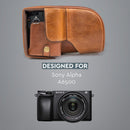 MegaGear Sony Alpha A6500 (up to 16-70mm) Ever Ready Top Grain Leather Camera Case and Strap