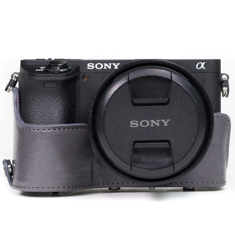 MegaGear Sony Alpha A6500 (up to 16-70mm) Ever Ready Leather Camera Case and Strap, with Battery Access