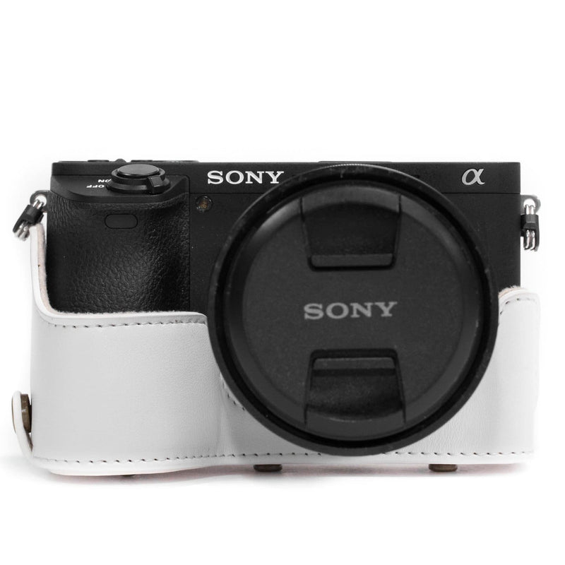 MegaGear Sony Alpha A6500 (up to 16-70mm) Ever Ready Leather Camera Case and Strap, with Battery Access