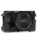 MegaGear Sony Alpha A6500 (up to 16-70mm) Ever Ready Leather Camera Case and Strap, with Battery Access