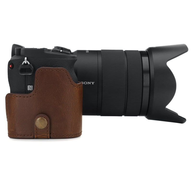 MegaGear Sony Alpha A6600 Ever Ready Leather Camera Half Case