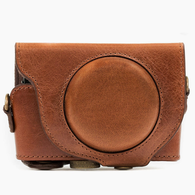 MegaGear Sony Cyber-shot DSC-RX100 VI, DSC-RX100 V, DSC-RX100 IV Ever Ready Top Grain Leather Camera Case with Strap