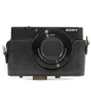 MegaGear Sony Cyber-shot DSC-RX100 VI, DSC-RX100 V, DSC-RX100 IV Ever Ready Top Grain Leather Camera Case with Strap