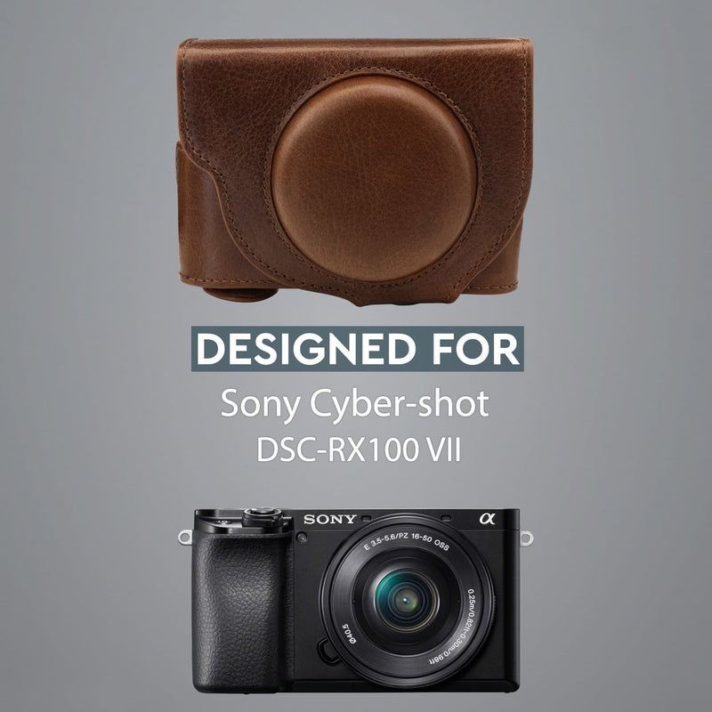 MegaGear Sony Cyber-shot DSC-RX100 VII Ever Ready Top Grain Leather Camera Case