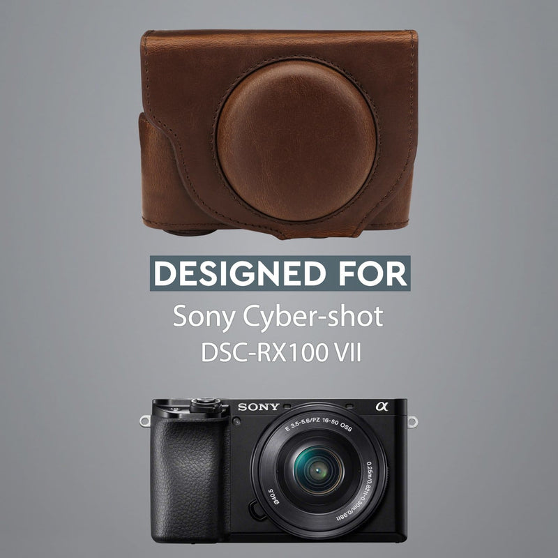 MegaGear Sony Cyber-shot DSC-RX100 VII Ever Ready Leather Camera Case