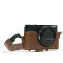 MegaGear Sony Cyber-shot DSC-RX100 VII, DSC-RX100 VI, DSC-RX100 V, DSC-RX100 IV Ever Ready Leather Camera Case with Strap