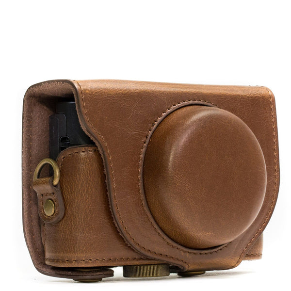 MegaGear Sony Cyber-shot DSC-RX100 VII, DSC-RX100 VI, DSC-RX100 V, DSC-RX100 IV Ever Ready Leather Camera Case with Strap