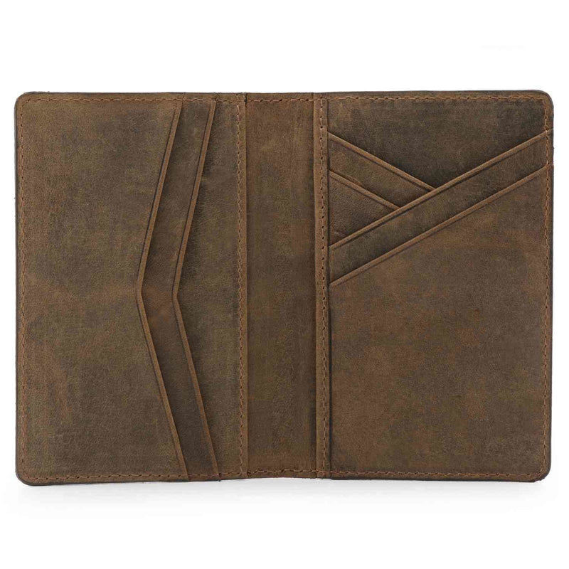 Otto Angelino Top Grain Leather Bifold Card and Cash Wallet, Unisex