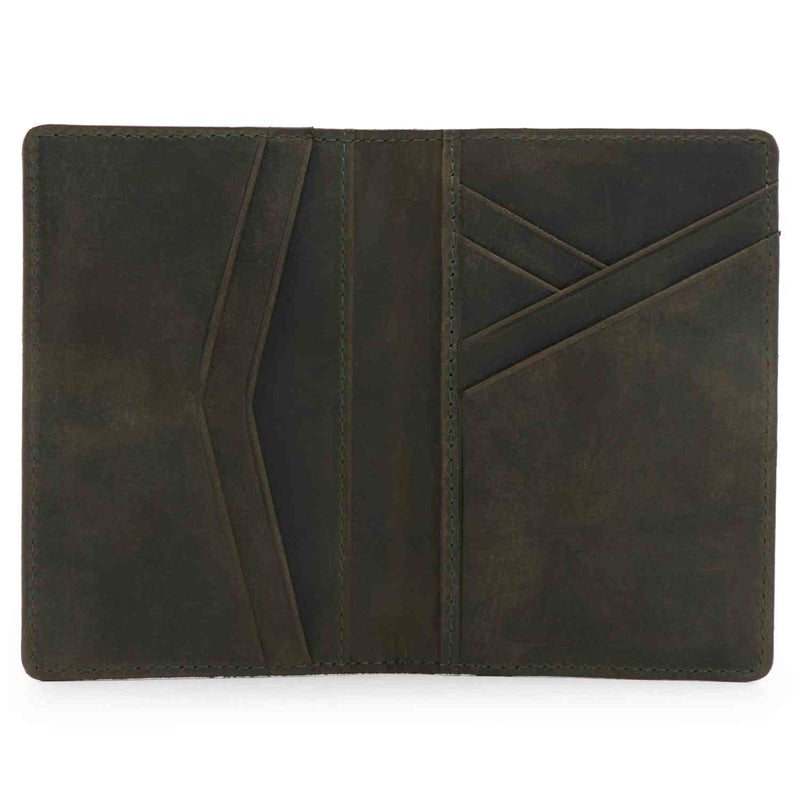 Otto Angelino Top Grain Leather Bifold Card and Cash Wallet, Unisex