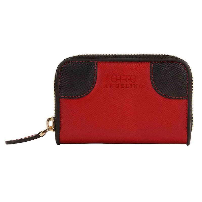 Otto Angelino Top Grain Leather Coin and Credit Card Wallet, RFID Blocking, Unisex