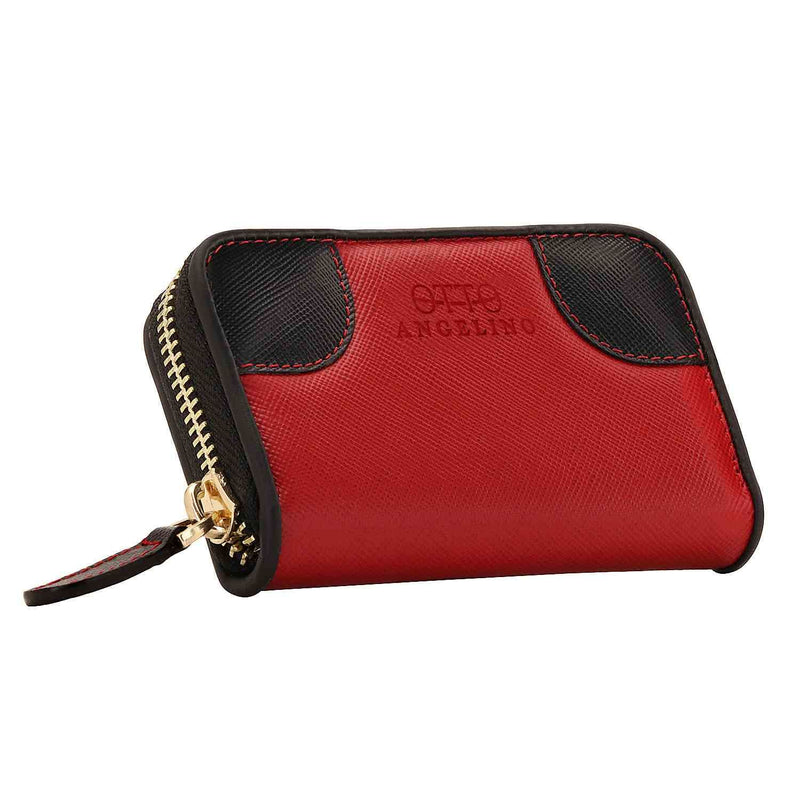 Otto Angelino Top Grain Leather Coin and Credit Card Wallet, RFID Blocking, Unisex