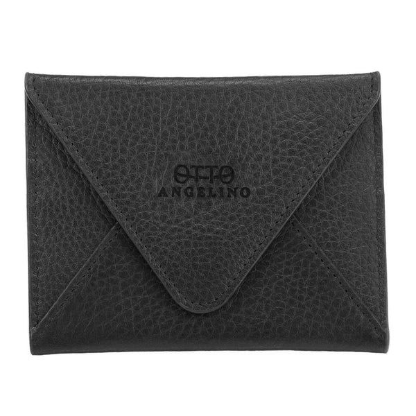 Otto Angelino Top Grain Leather Credit Card Holder and Travel Wallet Envelope with Magnetic Clasp, Credit Card Holder with Multiple Slots