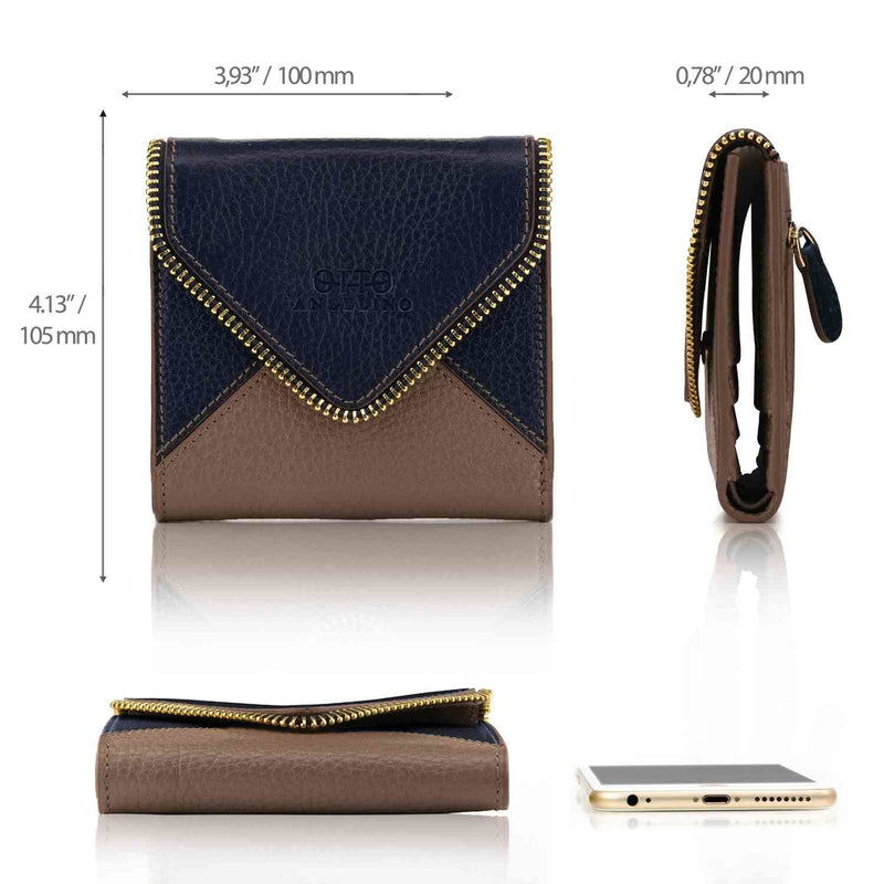 Otto Angelino Top Grain Leather Envelope Style Wallet, RFID Blocking, Unisex