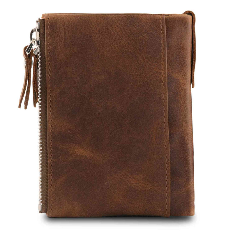 Otto Angelino Top Grain Leather Multipurpose Bifold Wallet, RFID Blocking, Unisex