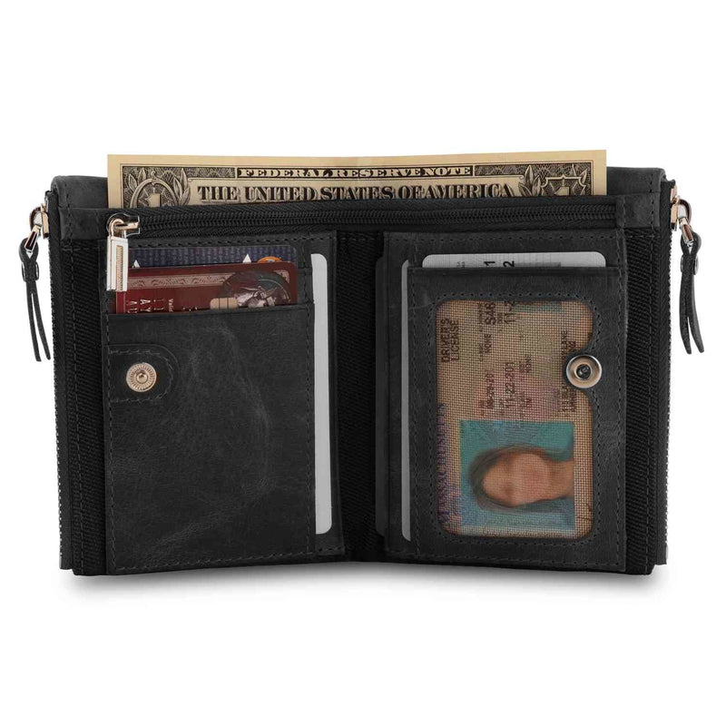 Otto Angelino Top Grain Leather Multipurpose Bifold Wallet, RFID Blocking, Unisex