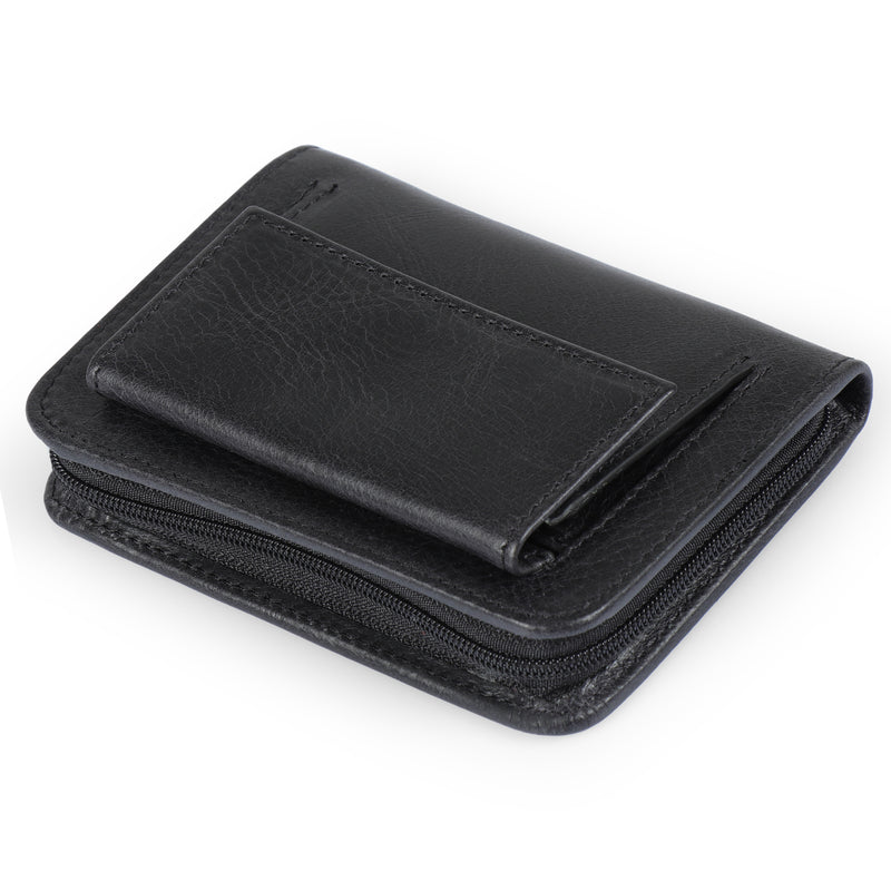 Leather wallet, L-zip wallet, Short clip, Credit card holder, Coin