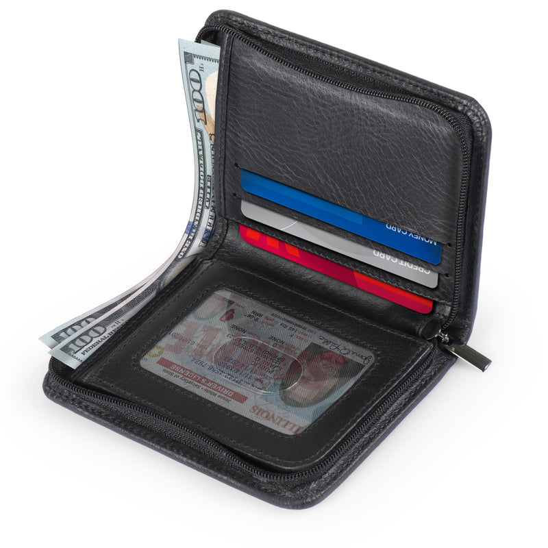 Leather anti theft Card Holder Credit Card Wallet Men RFID Blocking card  Wallets Purse-Brown - Walmart.com
