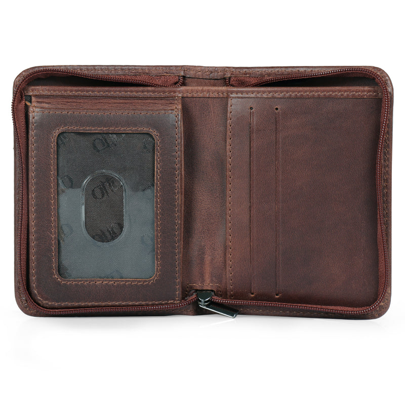 Credit/Debit Card Holder 11 Slot PU Leather Small Zipper Wallet for Men &  Women