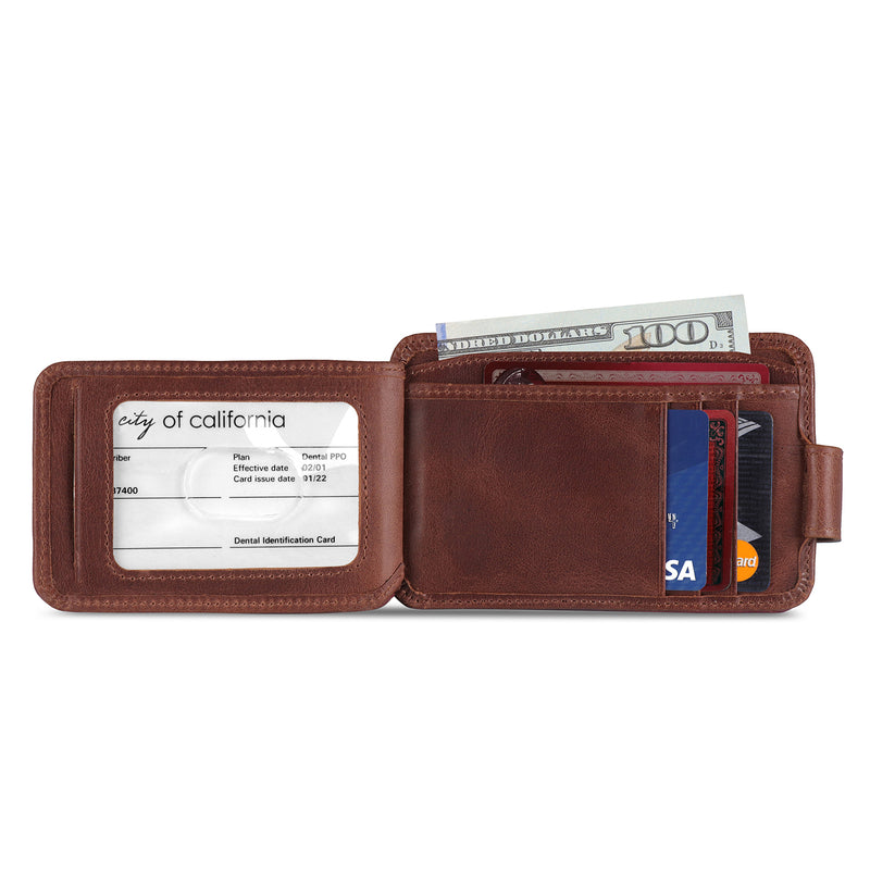 Slim Wallet for Women, Credit Card Wallet, Leather Bifold Credit Card Holder,  Zipper Coin Pocket, Card Cases Holder