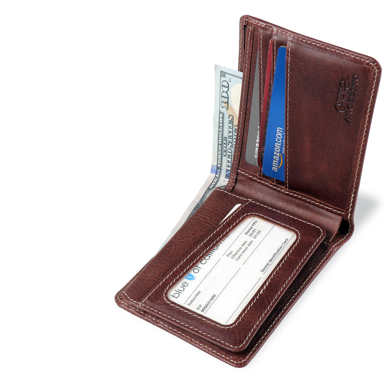 Handmade Genuine Leather Credit Card Wallet For Women/Men, Slim