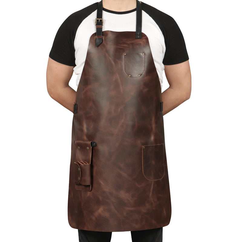 Gifts for Men Chef Aprons, Kitchen Apron for Men Women, Christmas Gifts  Brown