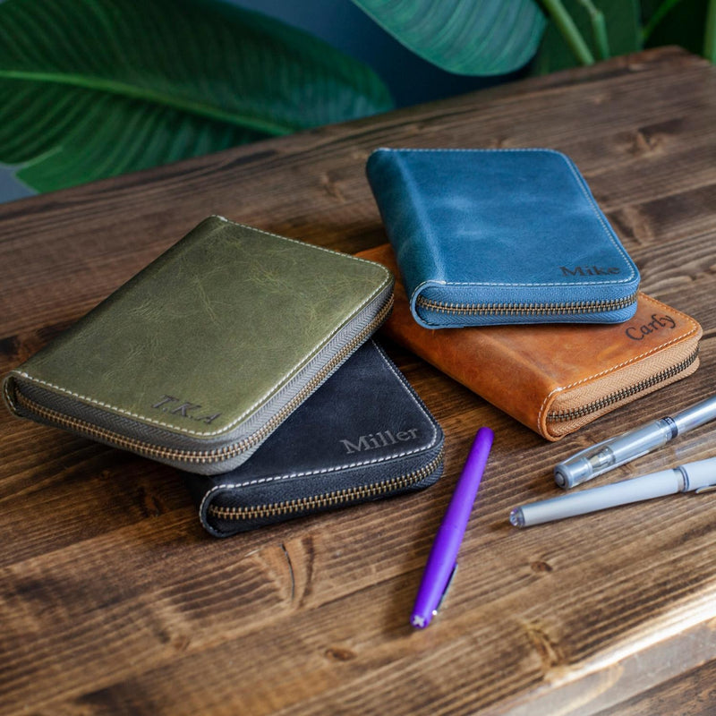 REVIEW: GALEN LEATHER ZIPPERED 10 SLOTS PEN CASE & A5 NOTEBOOK HOLDER, The  Pencilcase Blog