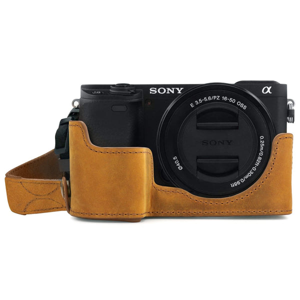  Megagear MG1604 Leica D-Lux 7 Ever Ready Genuine Leather  Camera Half Case And Strap - Brown : Electronics