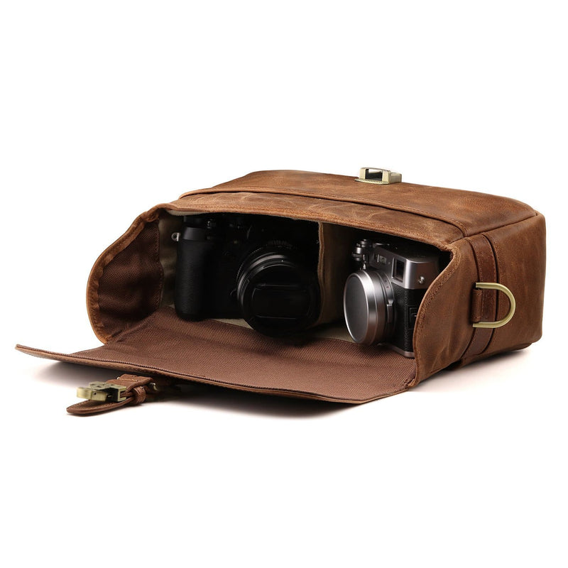 MegaGear Genuine Leather Camera Messenger Bag for